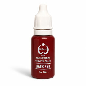 Biotouch Dark Red pigment, μία σκούρα γήινη κόκκινη απόχρωση για pmu χειλιών.
