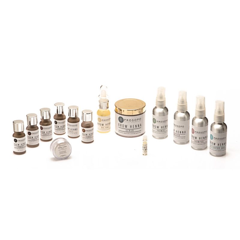 kit henna φρυδιών prosopo για επαγγελματικές εφαρμογές henna brows