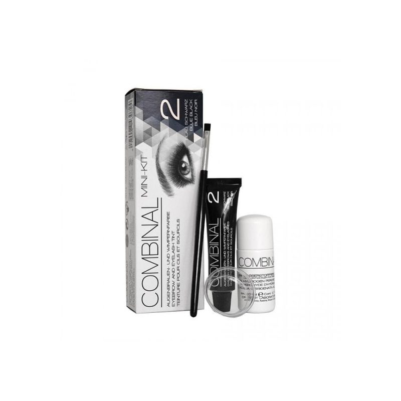 βαφή φρυδιών και βλεφαρίδων combinal blue black set