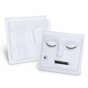 Practice tray για lash extensions με ειδικό σχεδιασμό εξάσκησης και φυσική τοποθέτηση βλεφαρίδων.
