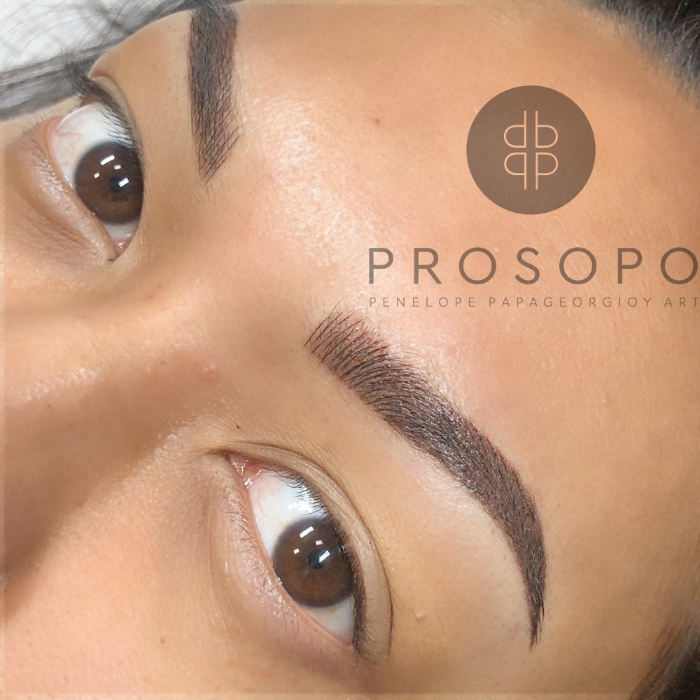 microblading φρυδιών φυσικό αποτέλεσμα χαλάνδρι
