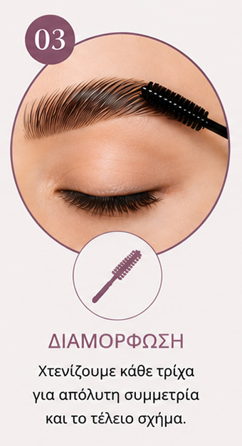 Διαμόρφωση φρυδιών στο Brow Lamination