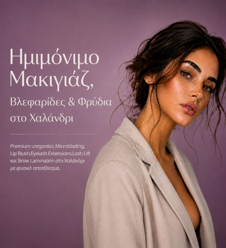 Ημιμόνιμο μακιγιάζ, βλεφαρίδες, lashlift,brow lamination στο P-Prosopo στο Χαλάνδρι.