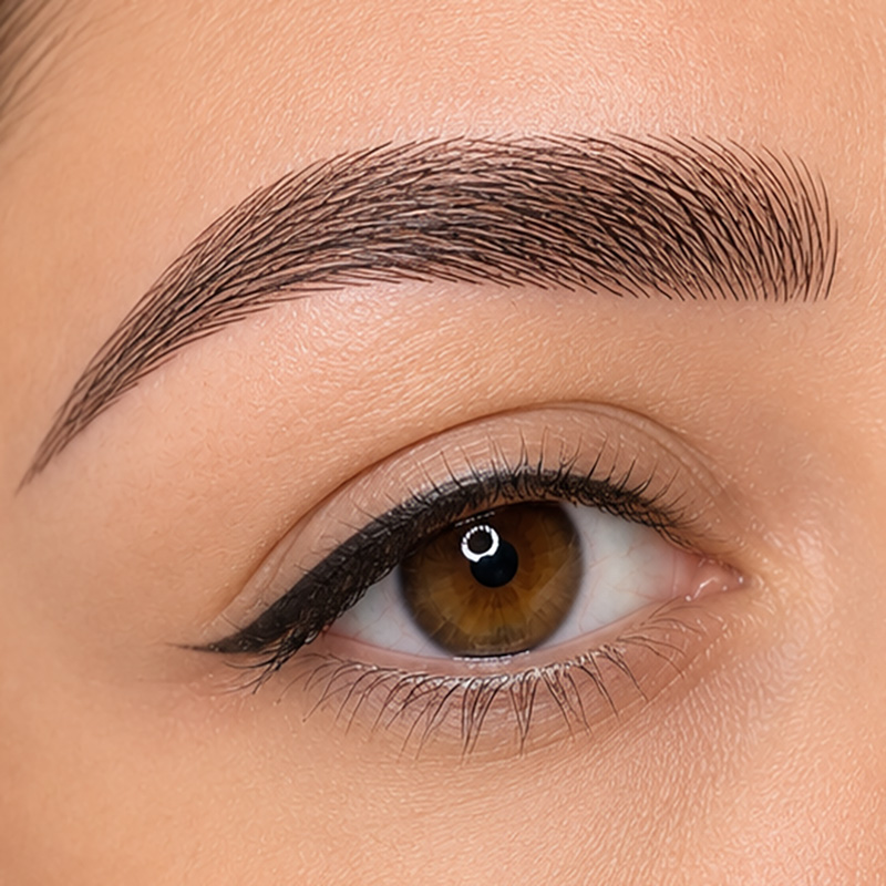 Φυσικά hairstrokes Microblading που ακολουθούν τη φορά των τριχών των φρυδιών στο Χαλάνδρι